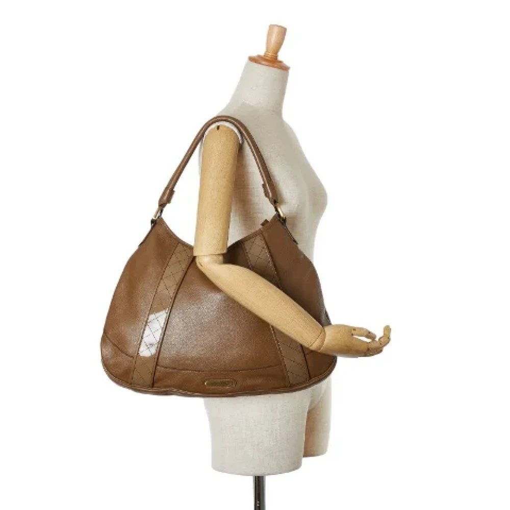 Burberry Vintage Pre-owned Leather handbags Beige Dames