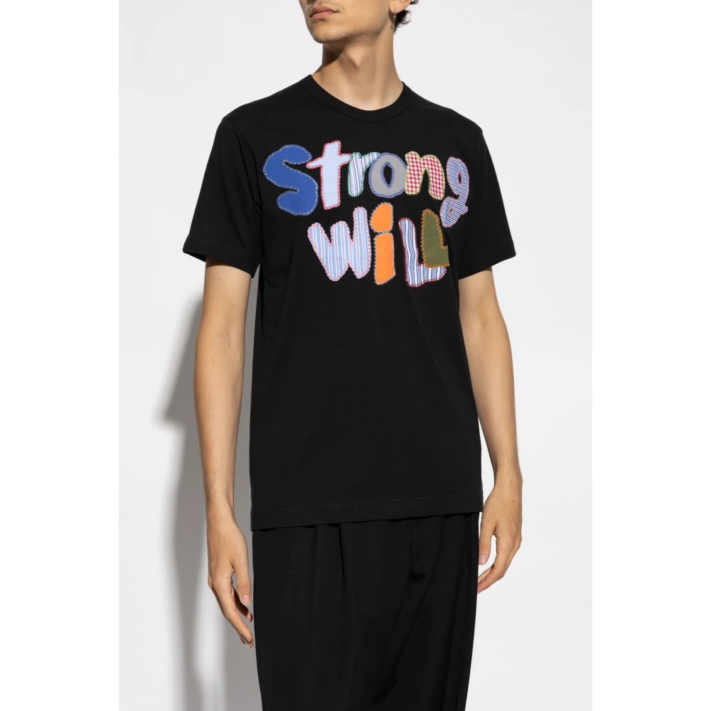 Comme des Garçons T-shirt met patch Black Heren