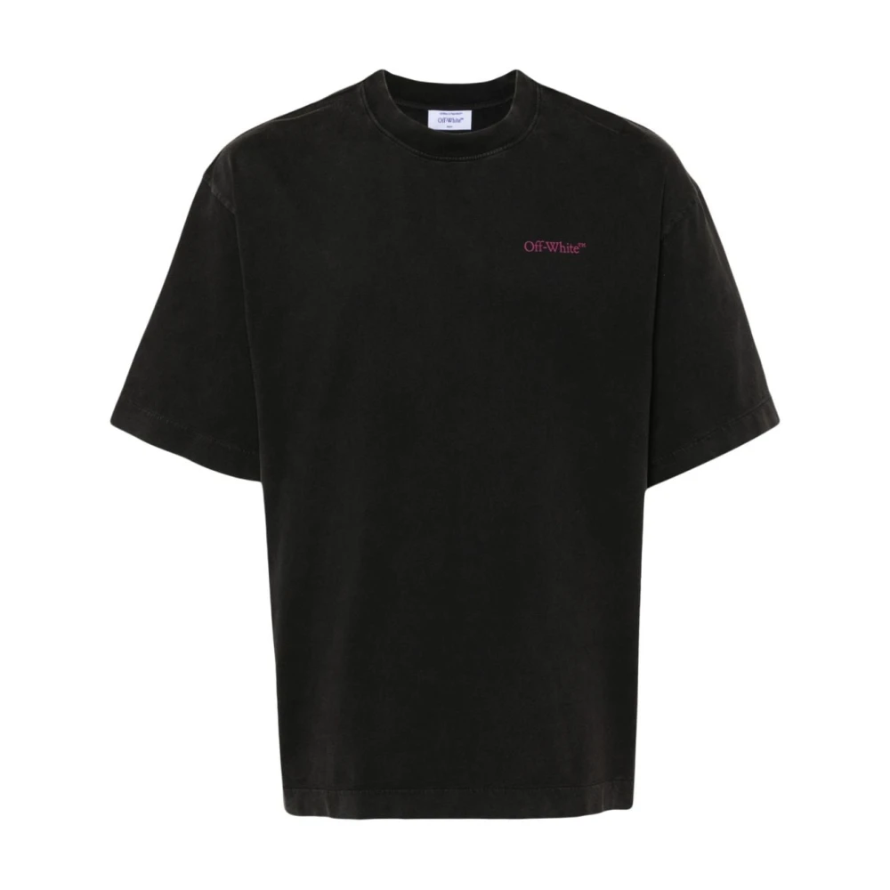 Off White Zwarte T-shirts Polos voor Mannen Black Heren