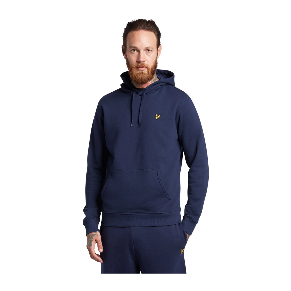 Lyle & Scott Men's Blue Mid Layers Pullover Hoodie - Hoodies - S - Sweatshirts & Hoodies
