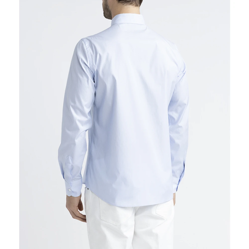 PESERICO Katoenen popeline overhemd Blue Heren