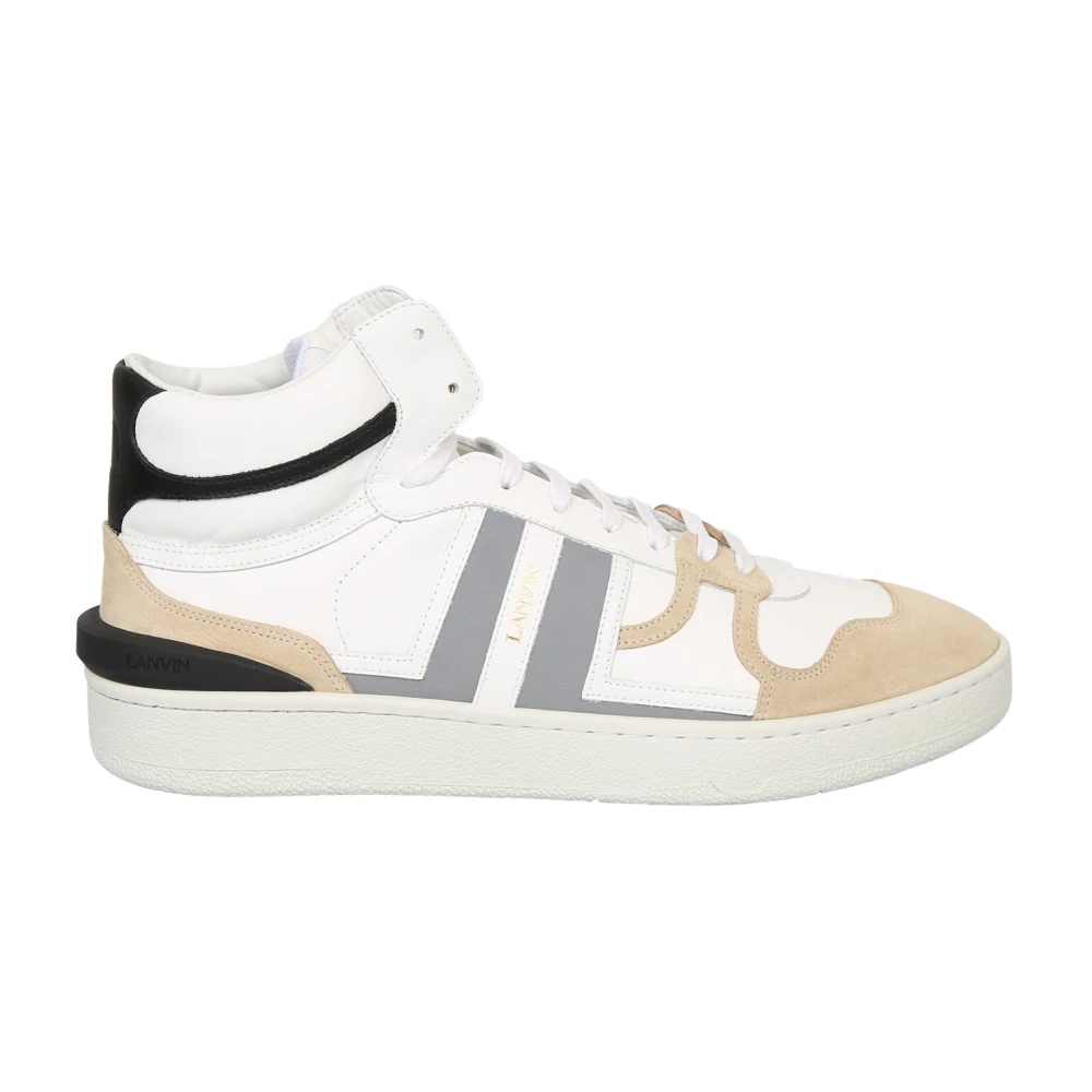 Lanvin Hög Top Toned Sneakers White, Herr