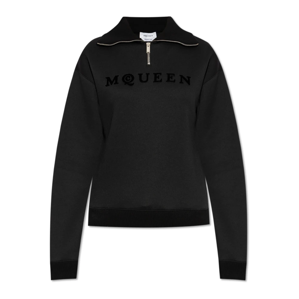 Alexander mcqueen Sweatshirt met logo Black Dames