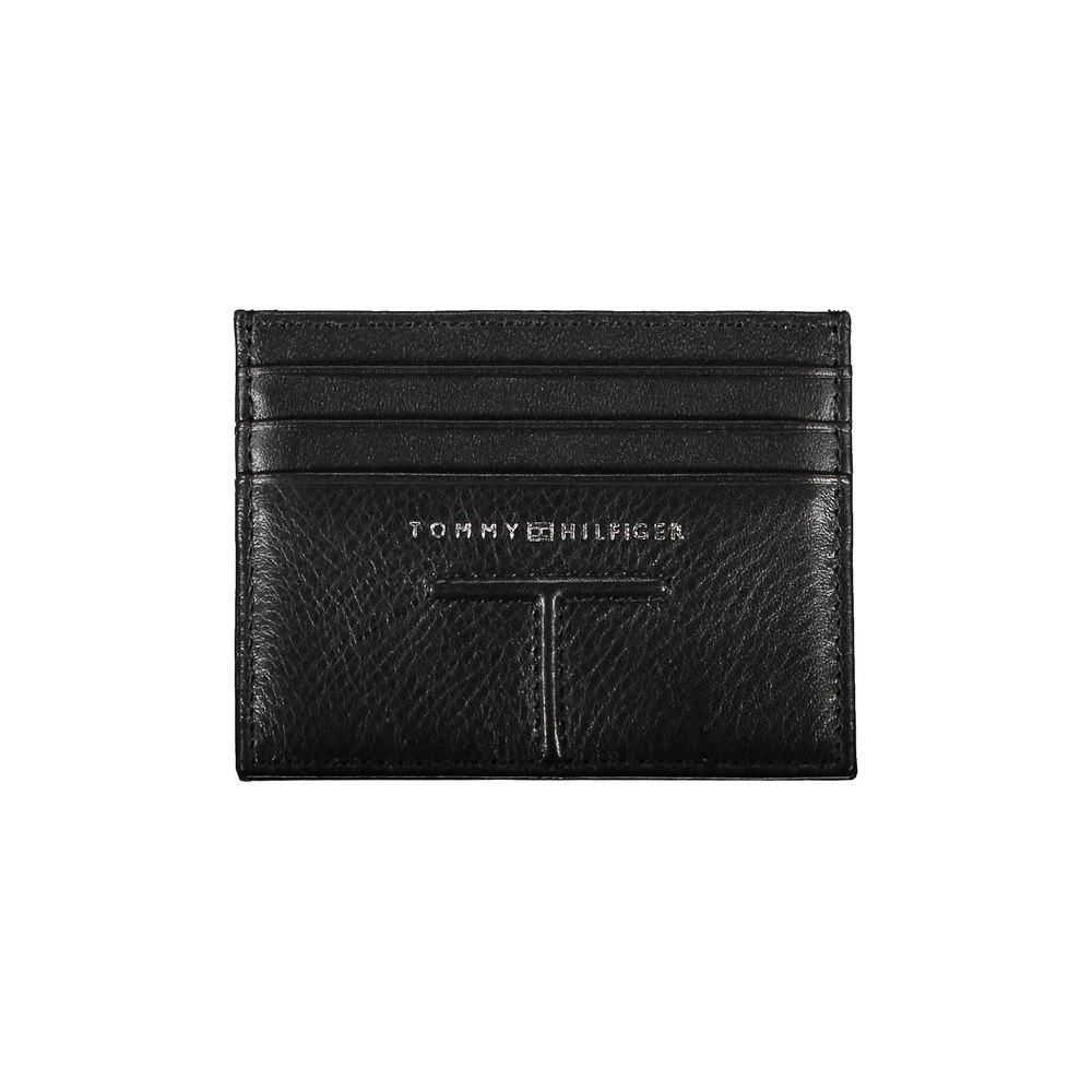 Tommy Hilfiger Men's Black Wallets & Cardholders, One Size, Leather Card Holder
