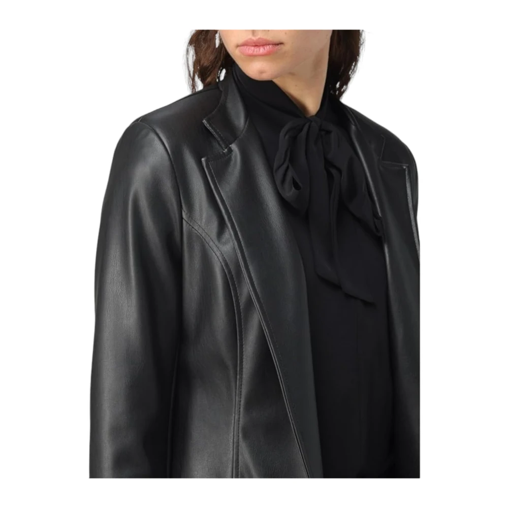 Kaos Damesjas Pi1Le013 Synthetische Stijl Black Dames