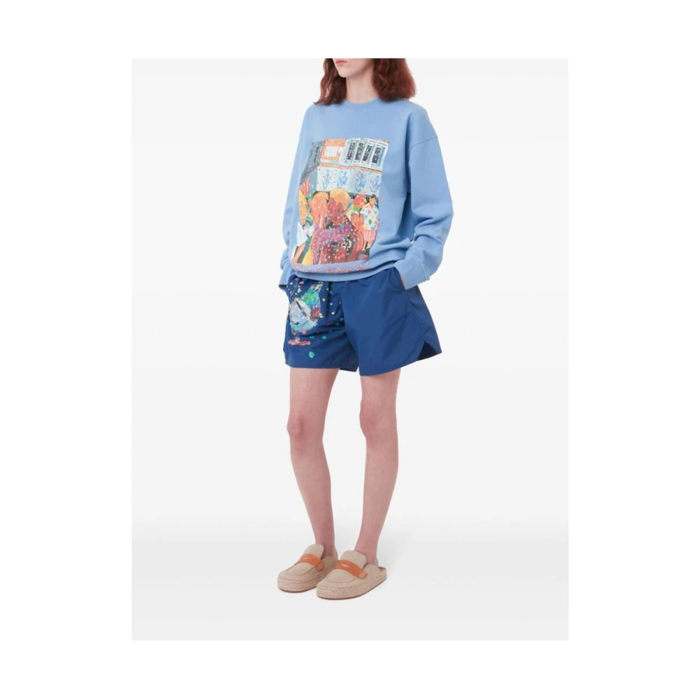 JW Anderson Blauwe Grafische Print Sweatshirt Blue Heren
