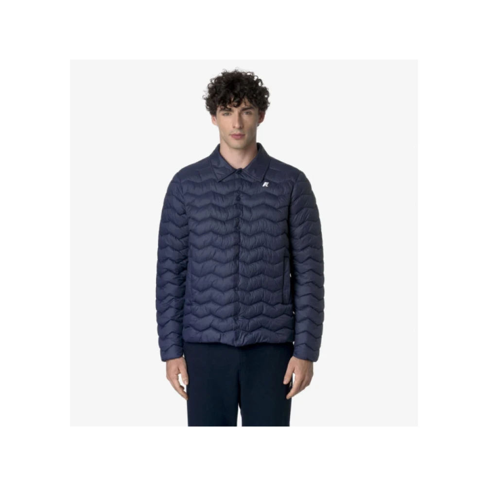 K-way Gewatteerde Warme Jas Blue Heren