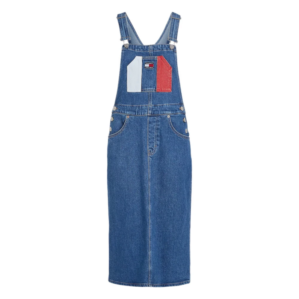 Tommy Jeans Midi Jurk Blue Dames