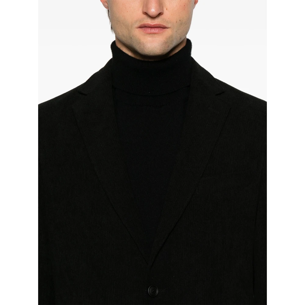 Hugo Boss Ribfluwelen jas met 2 knopen Black Heren