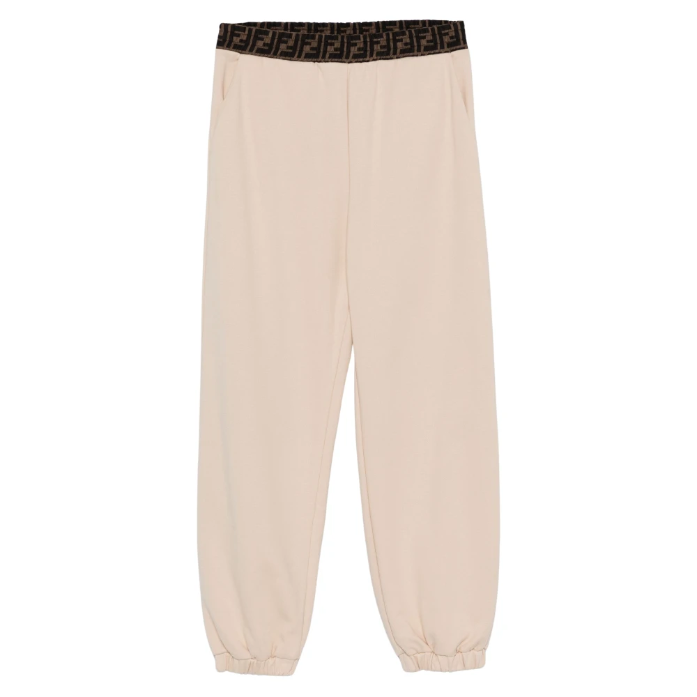 Fendi Boys Beige Sweatpants, 3 Y, Linen Joggers