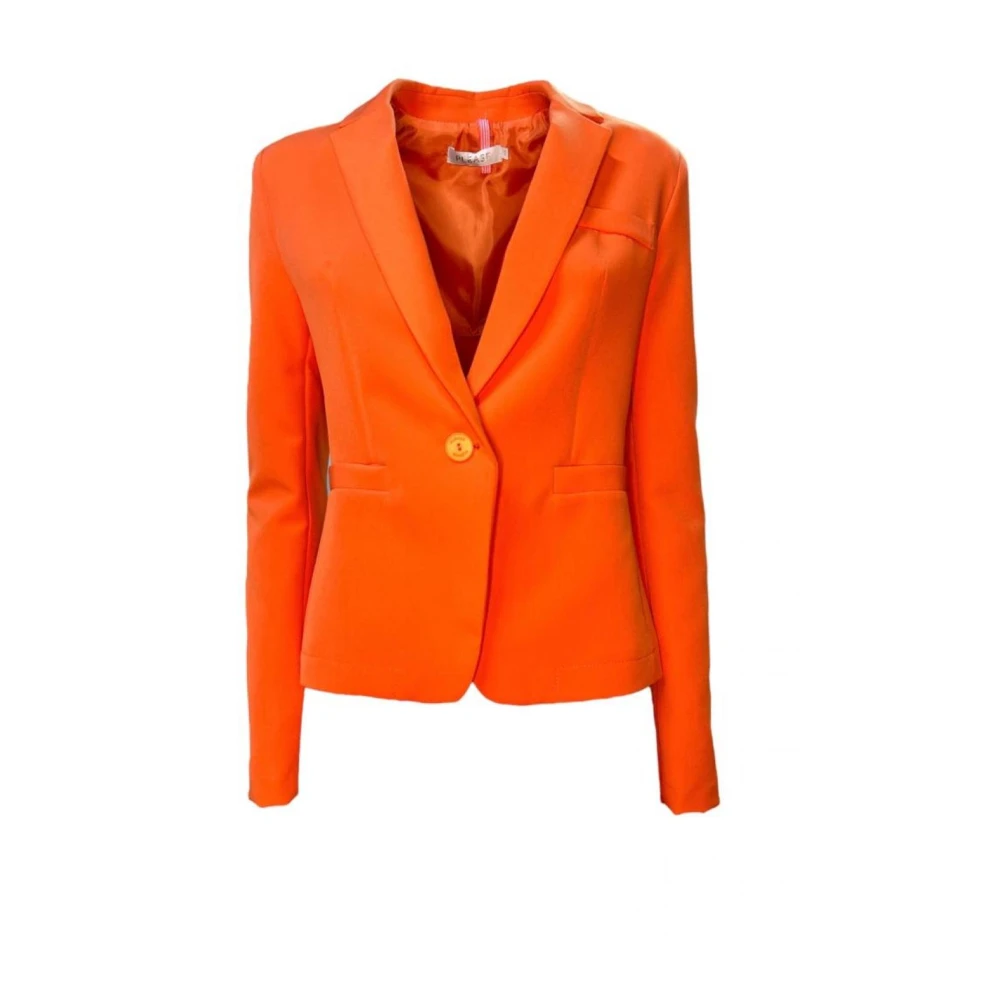 Please Elegante Blazer met Tijdloze Details Orange Dames