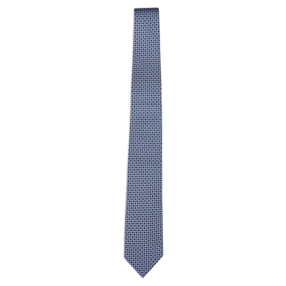 Ferragamo Men's Blue Carato Tie - Ties - One Size - Accessories