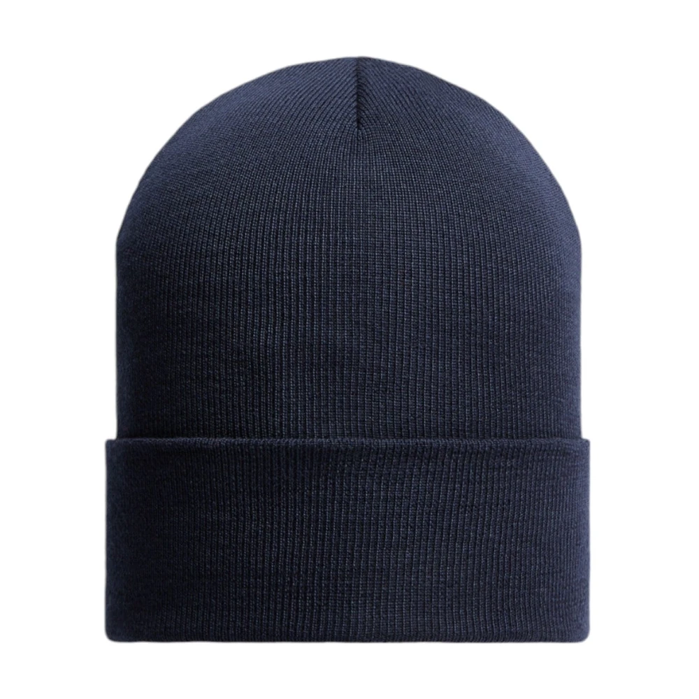 Moncler Navy Blauwe Wollen Muts Blue Heren