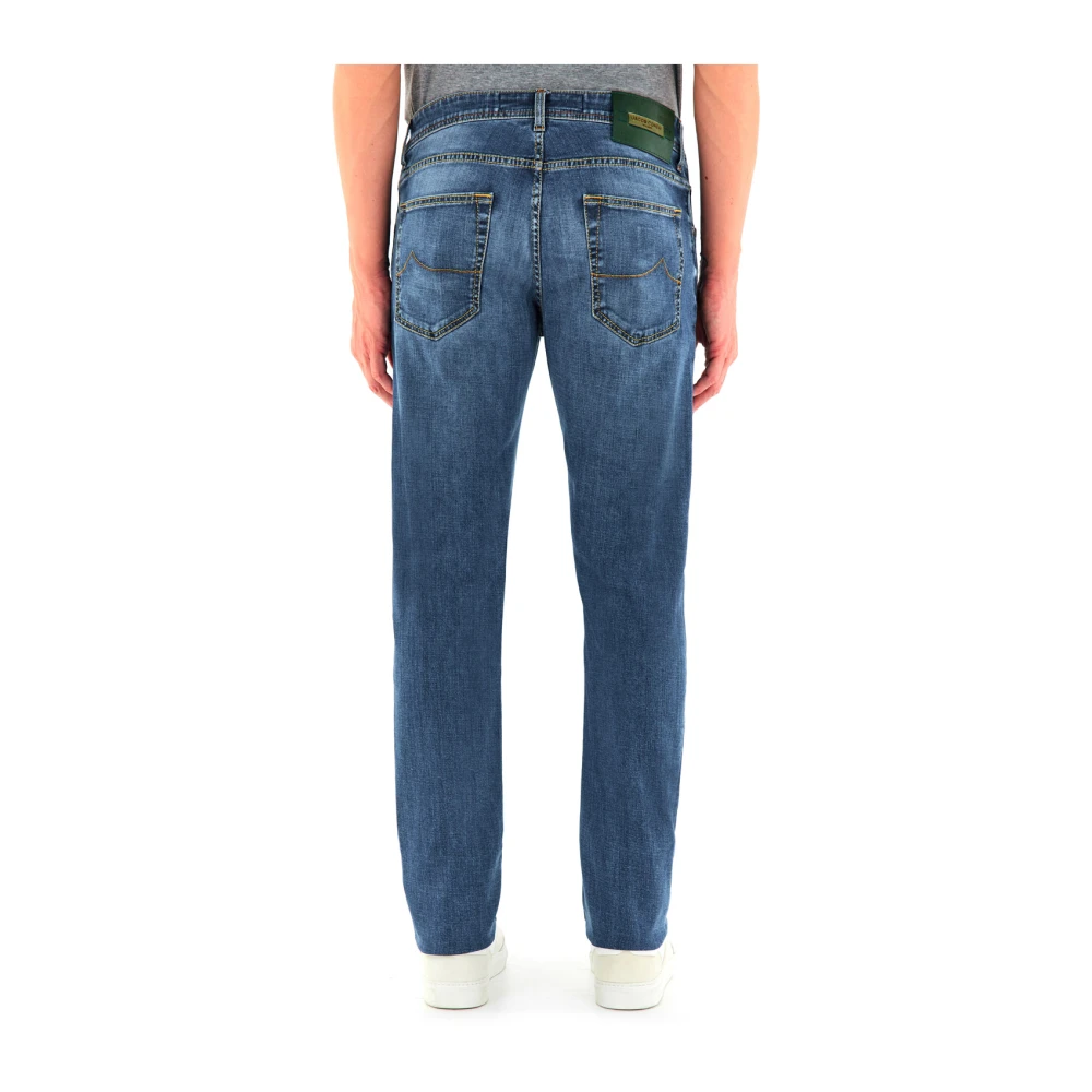 Jacob Cohën Blauwe Denim Jeans Blue Heren