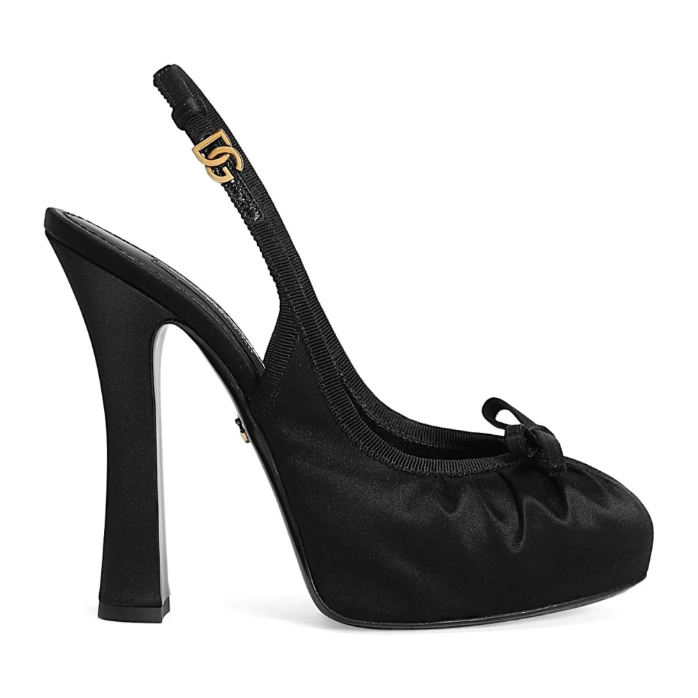 Dolce & Gabbana Women's Black Décolleté In Suede And Nappa