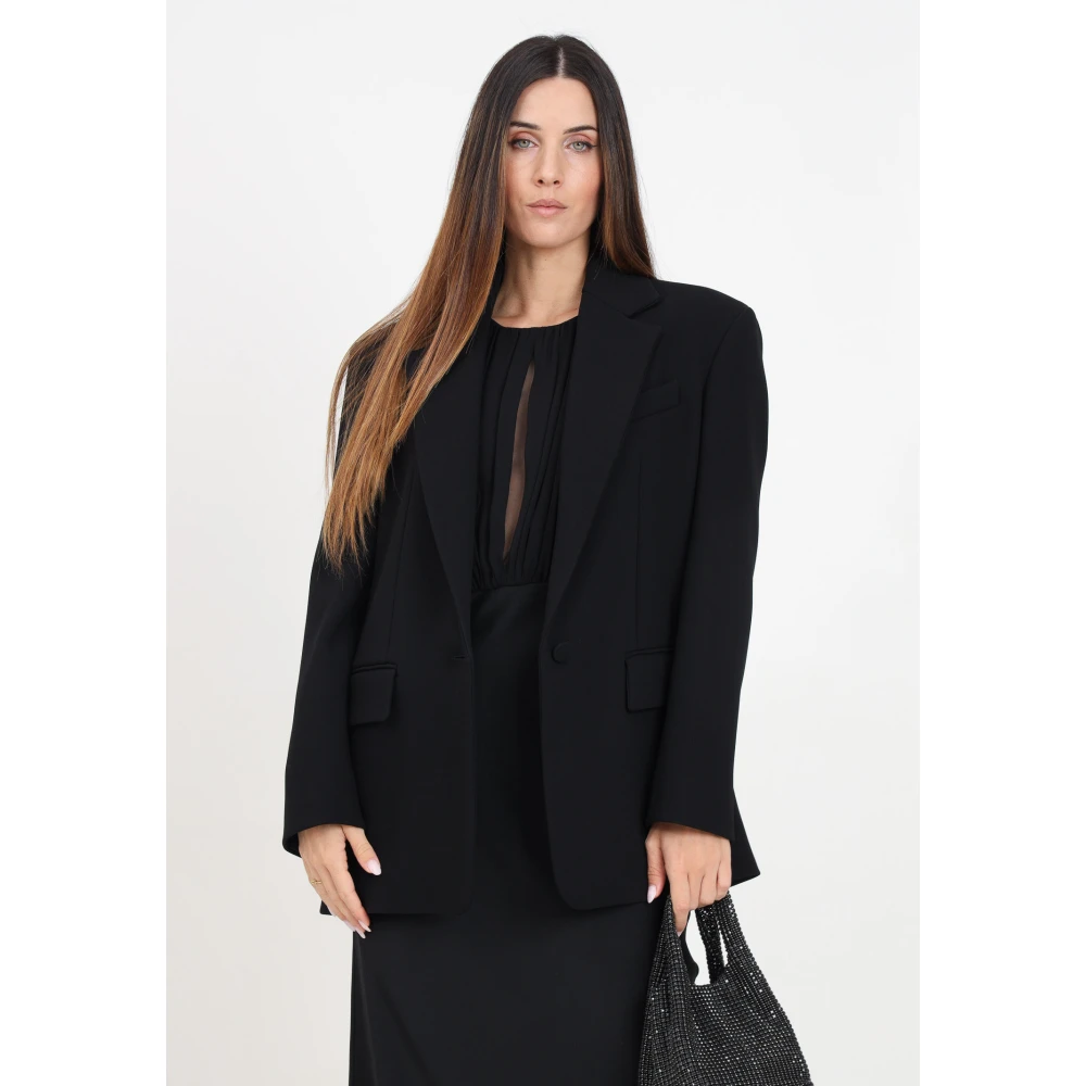 Max Mara Zwart Blazer Jas Eigentijdse Stijl Black Dames