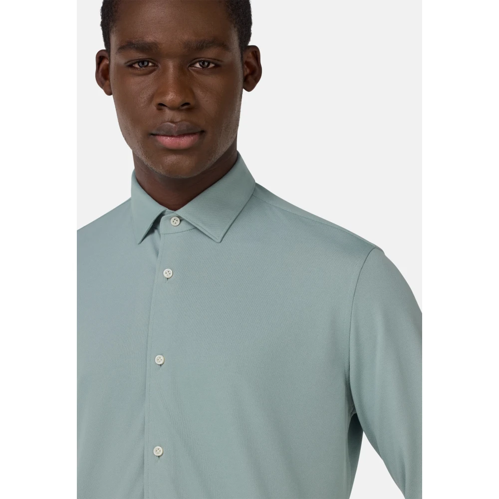 Boggi Milano S.Cafè Regular High-Performance Piqué Poloshirt Green Heren