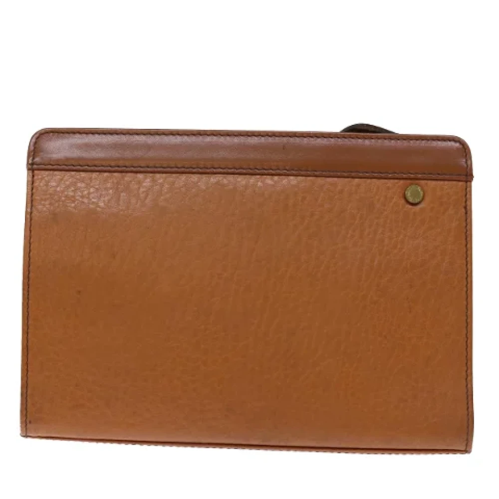 Burberry Vintage Pre-owned Leather clutches Brown Dames