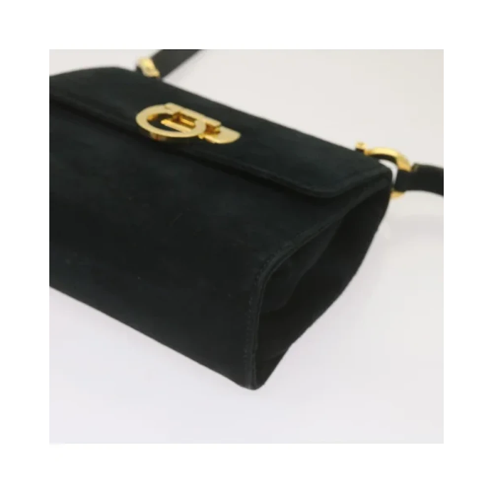 Salvatore Ferragamo Pre-owned Suede shoulder-bags Black Dames