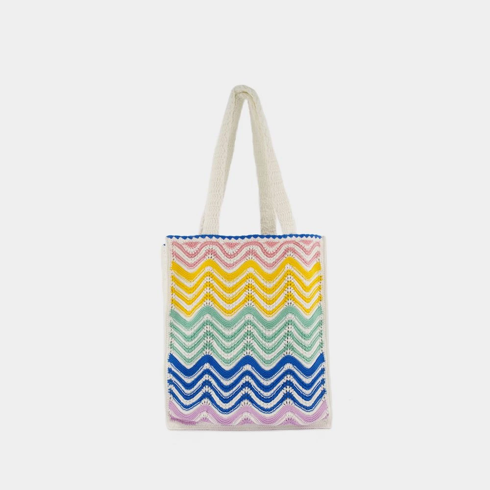 Casablanca Gradient Wave Gehaakte Shopper Tas Multicolor Dames