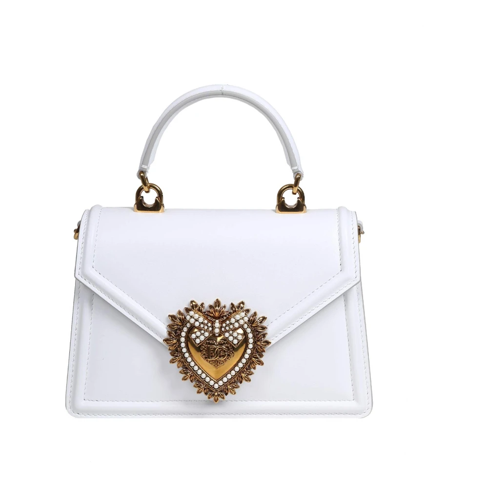 Dolce & Gabbana Witte Leren Hart Handtas White Dames