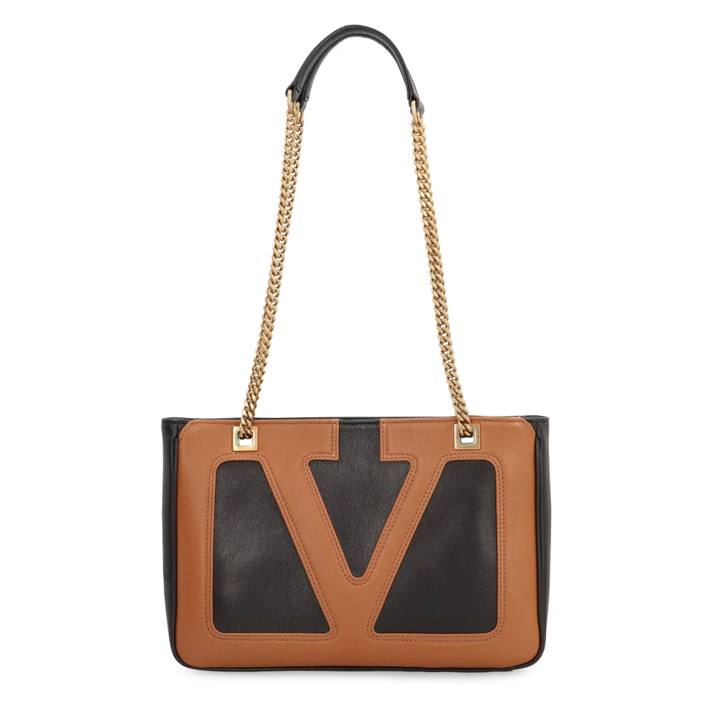 Valentino , Shoulder Bags, Female, Black, One Size, Superstar Piccola Leather Tote Bag