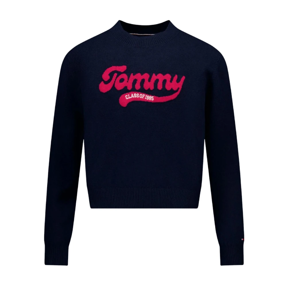 Tommy Hilfiger Women's Blue Vintage Logo College Sweater