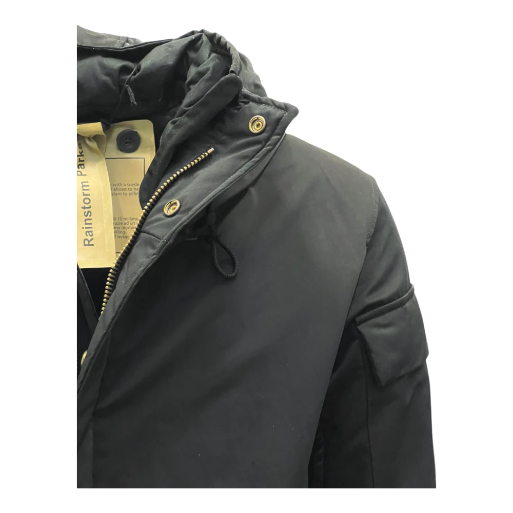 Ten C Rainstorm Parka Micro Thin Zwart Black Heren