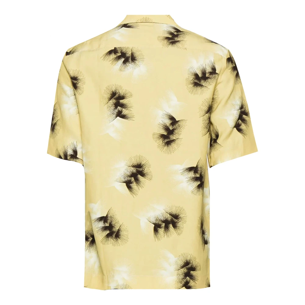 Paul Smith Gele Linnen Overhemd met Abstracte Print Yellow Heren