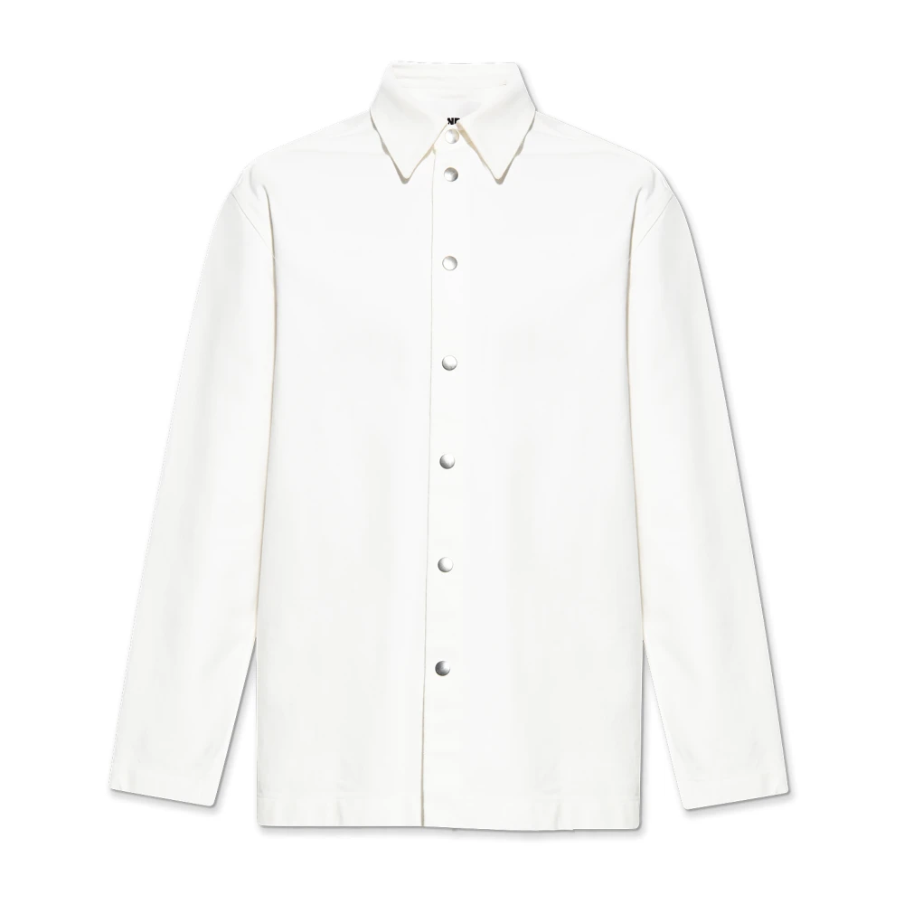 Jil Sander Men's White Casual Shirts, Xl, Shirt With Logo
