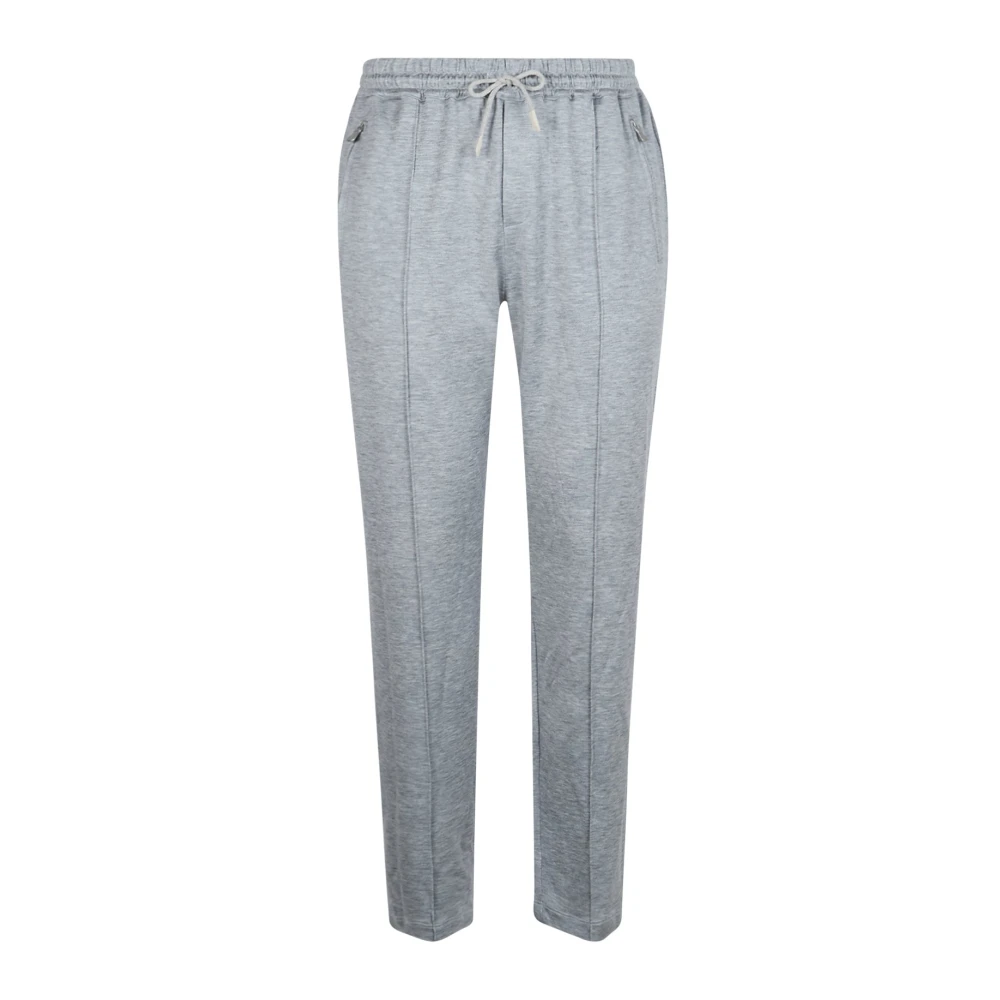 Eleventy Herr Grå Byxor L, Bomull, Pantalone Con Nervatura