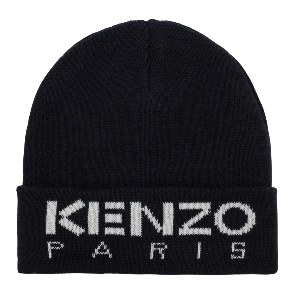 Kenzo Stijlvolle Beanie Hoed Blue Heren