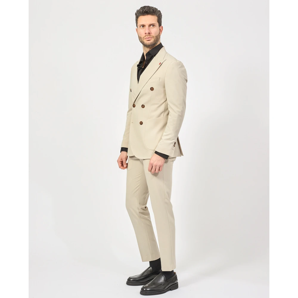Mulish Beige Double-Breasted Jurk Set Beige Heren