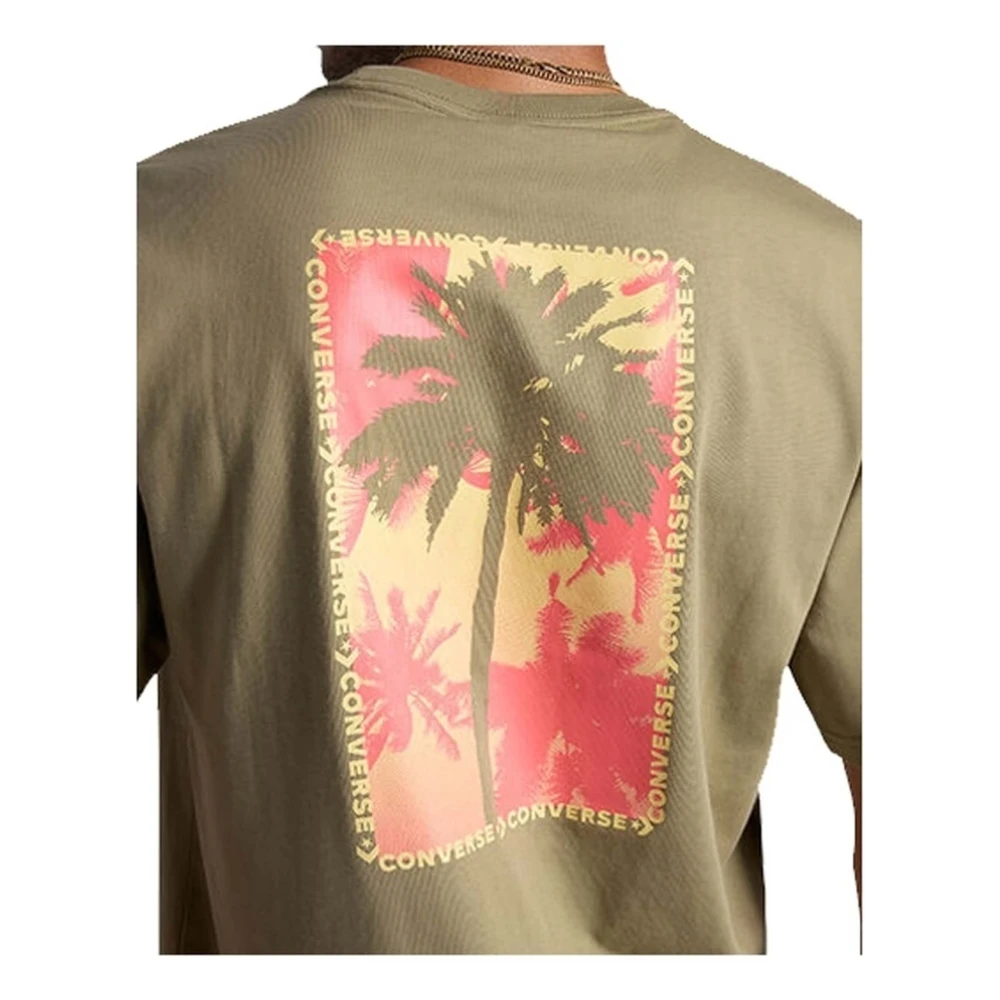 Converse Loose Fit Festival Palm Tree Tee T-shirt Green Heren
