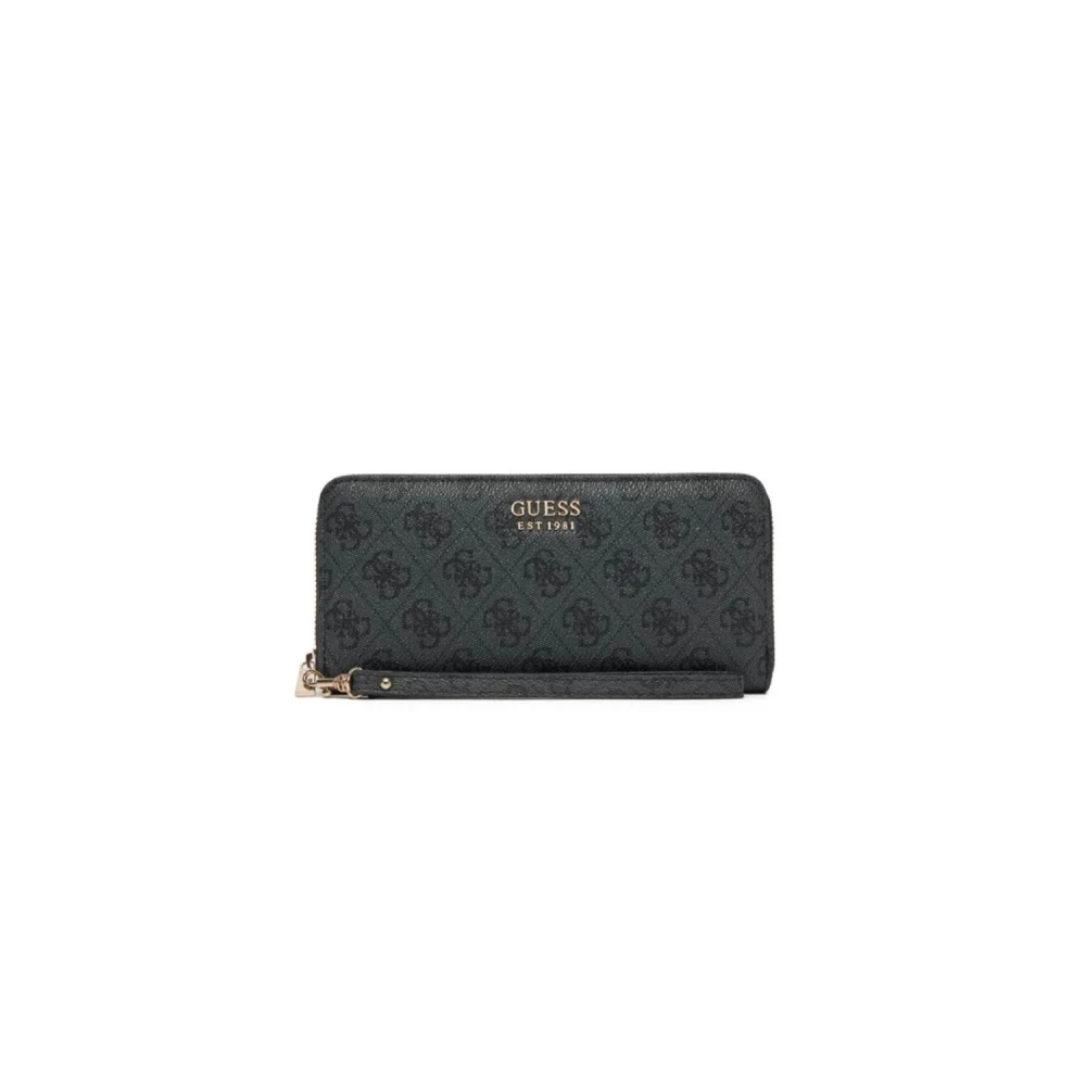 Guess Women's Black Brenton Zip Around Wallet - Wallets & Cardholders - One Size - Accessories