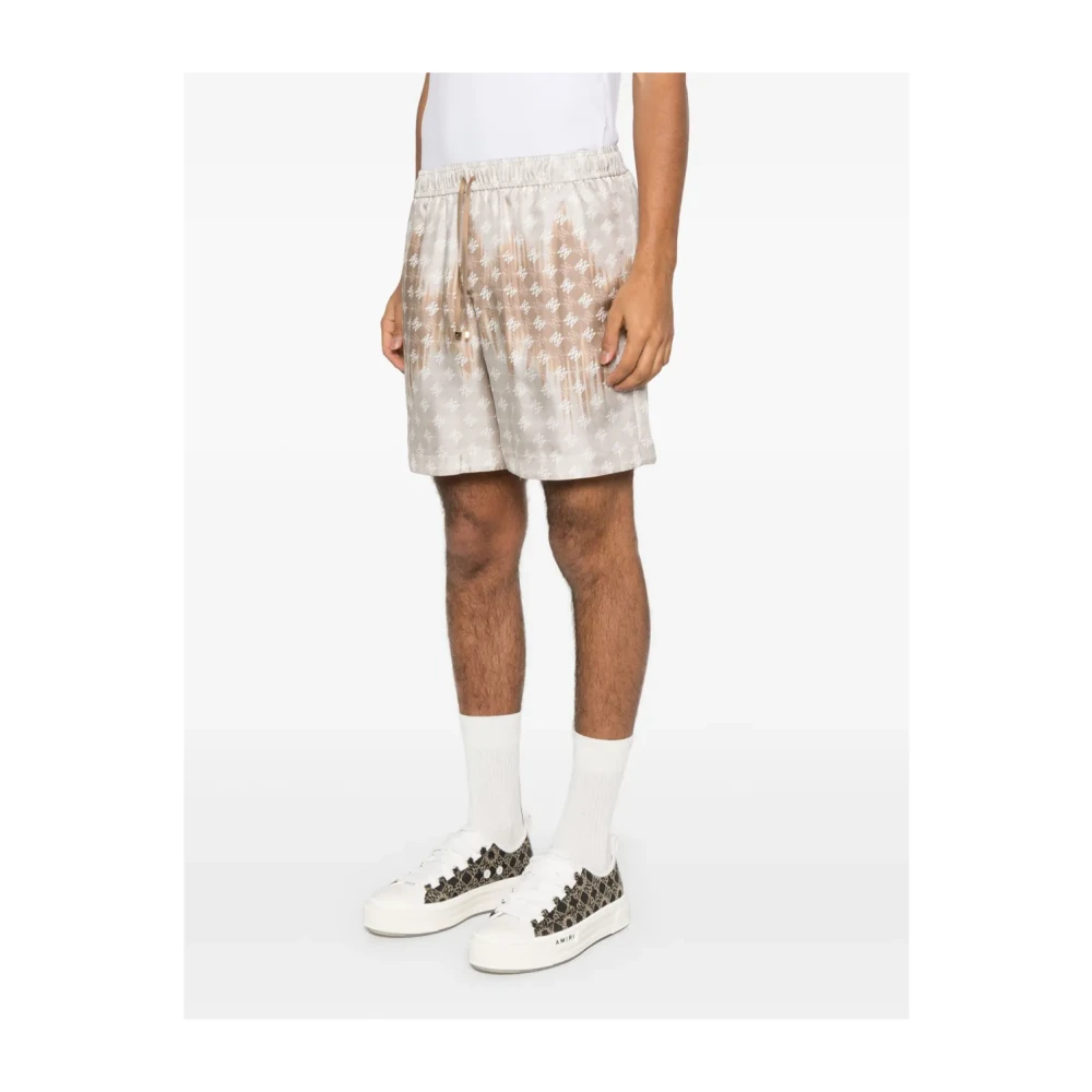 Amiri Gewassen Quad Bermuda`s met Elastische Taille Multicolor Heren