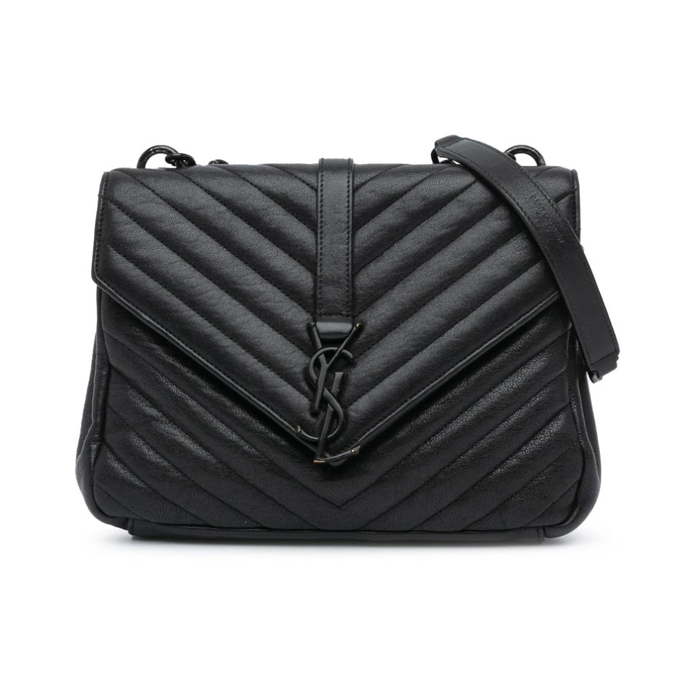 Saint Laurent Vintage Women's Black Pre-Owned Kate Shoulder Bag Quilted Leather