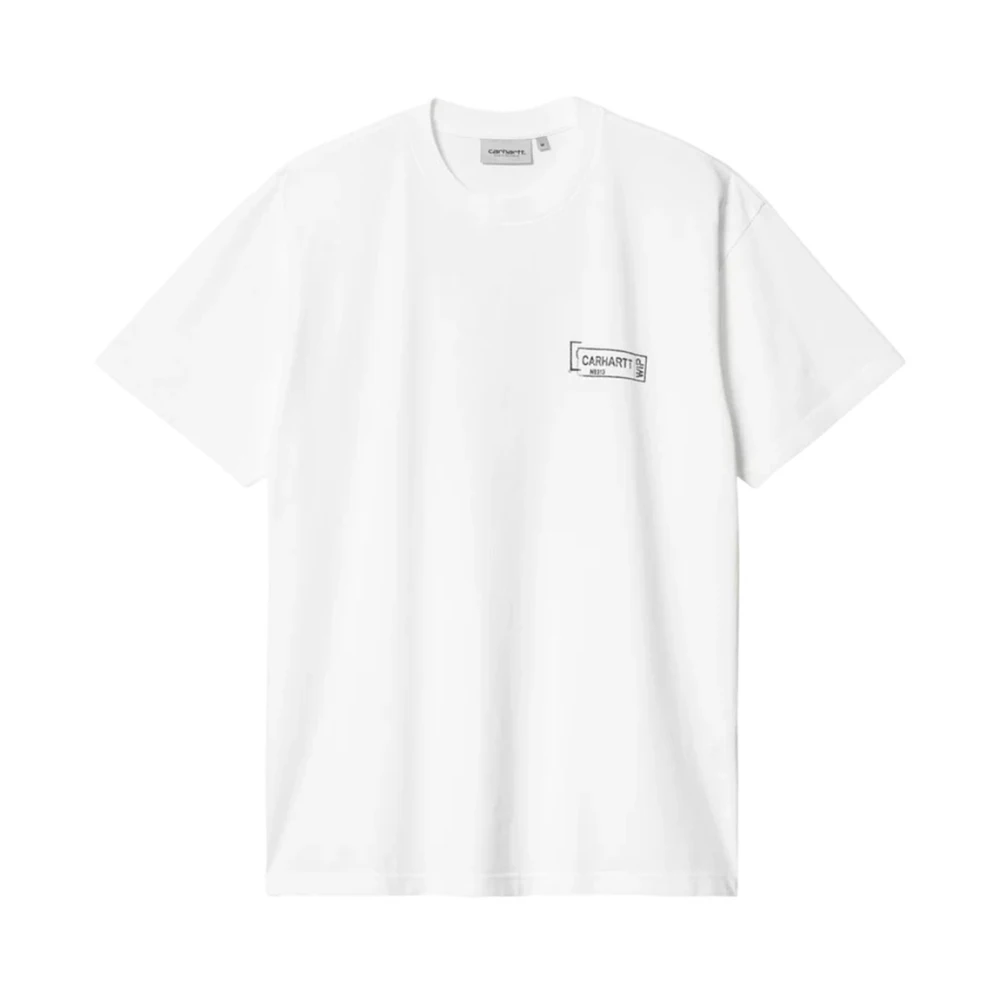 Carhartt WIP Stamp T-Shirt Wit Zwart White Heren