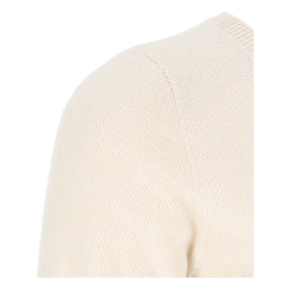 Kangra Beige Kasjmier Wollen Trui Vrouwen Ronde Hals Beige Dames