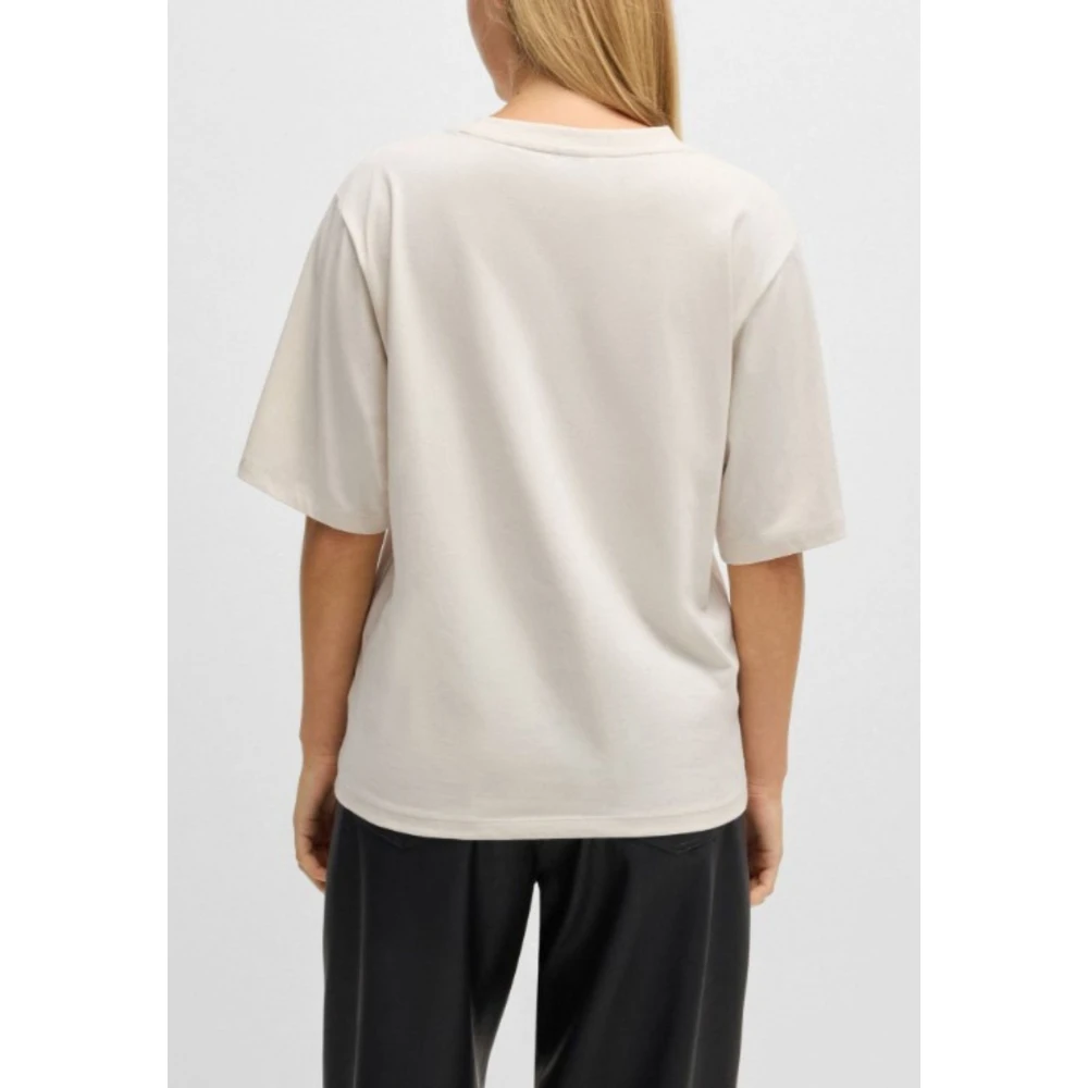 Hugo Boss Dames Logo T-Shirt Beige Dames