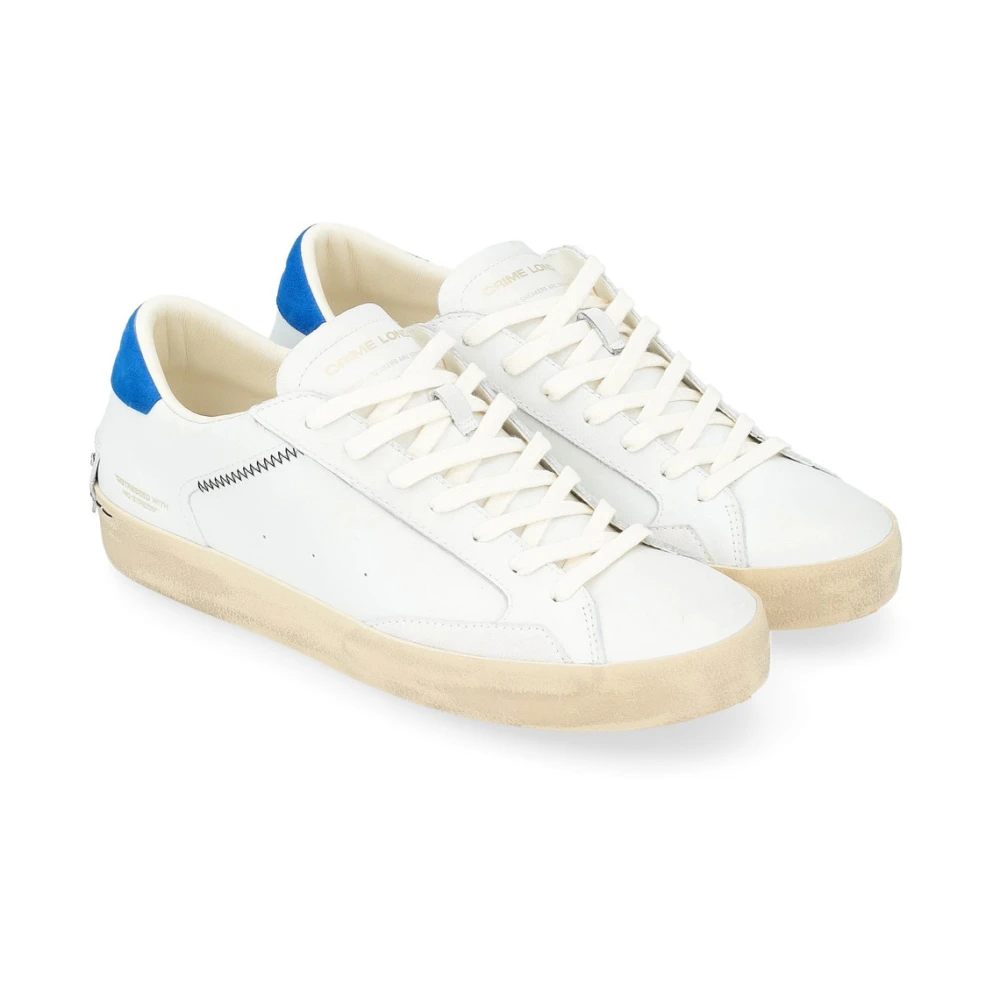 Crime London Witte Distressed Sneakers White Heren