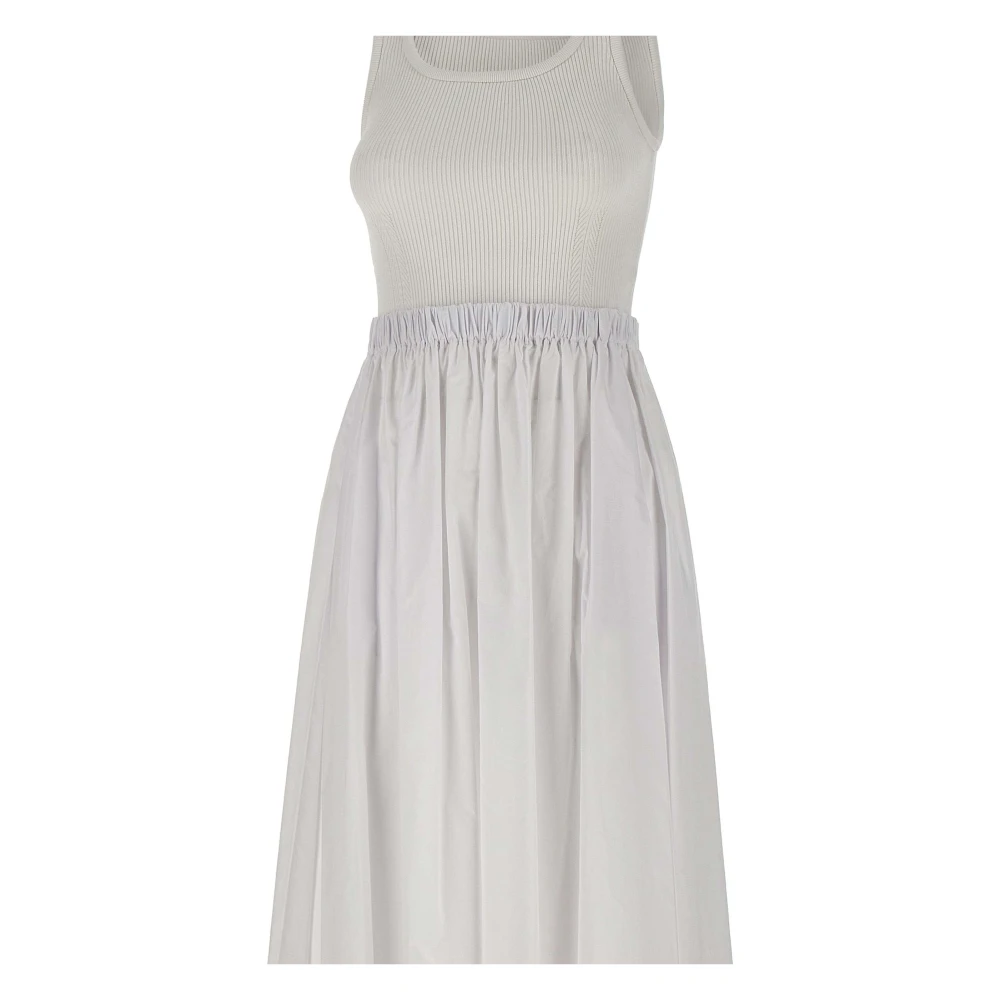 Iceberg Witte Katoenen Jurk Twee-in-Een Ontwerp White Dames