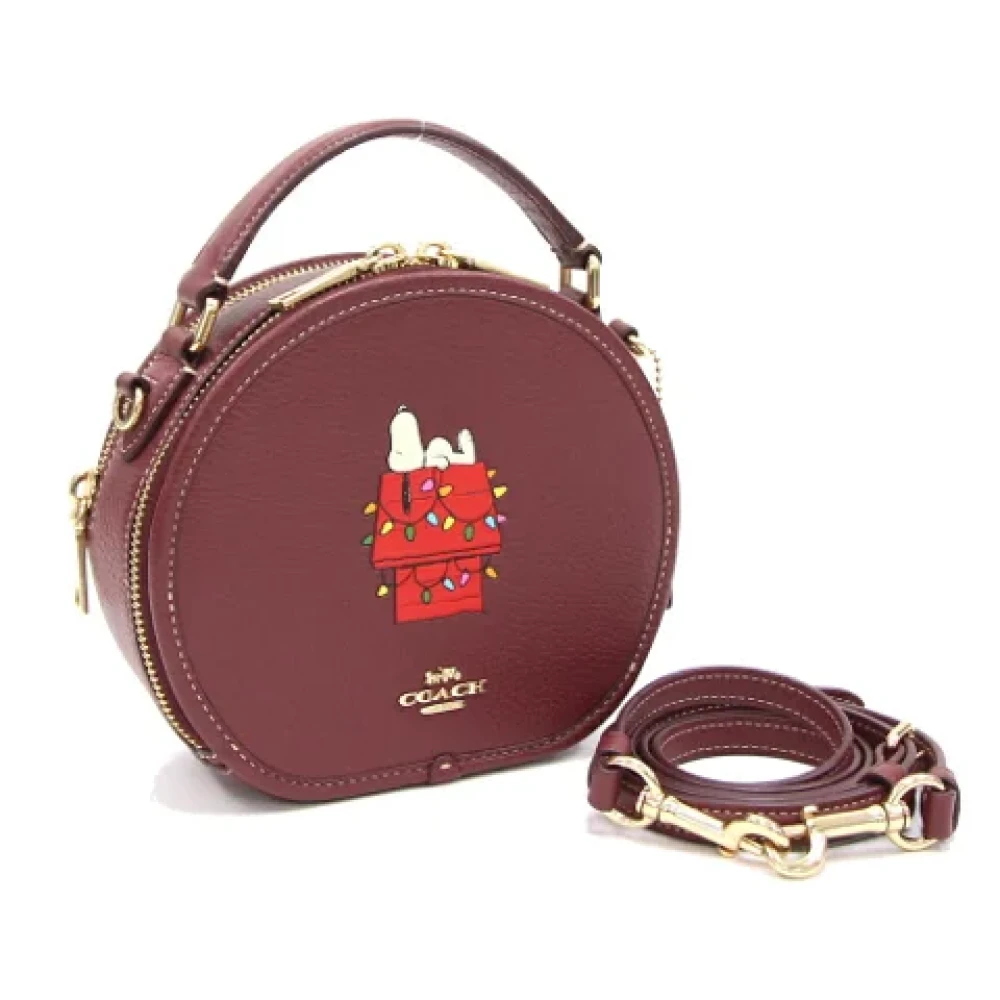 Coach Pre-owned Leather handbags Red Dames