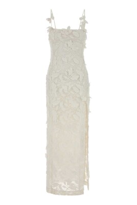 chinese dress ladies Blumarine 2002 Runway Gold Lace Dress – RERACKED main image 0