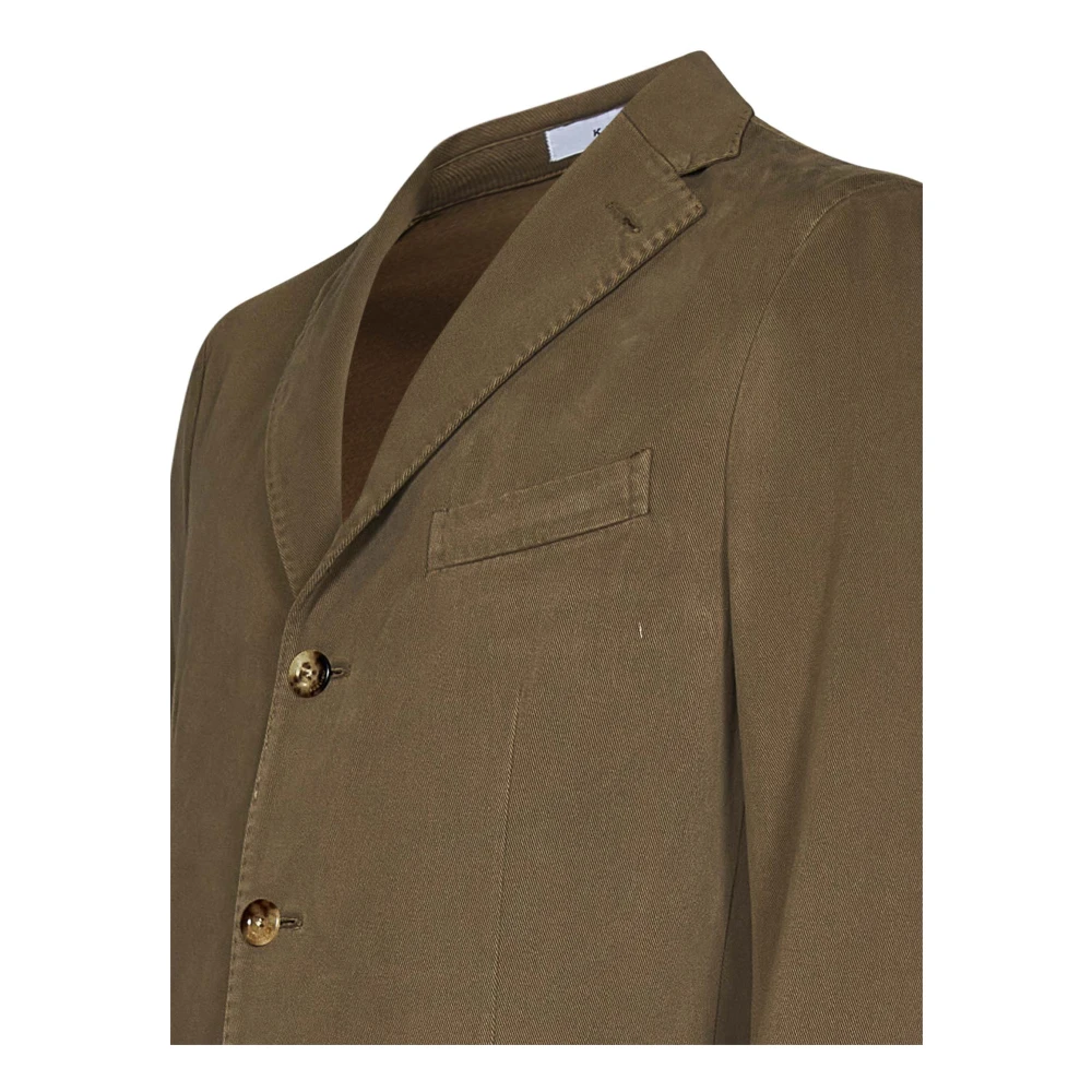 Boglioli Beige Katoenen Canvas Blazer Brown Heren
