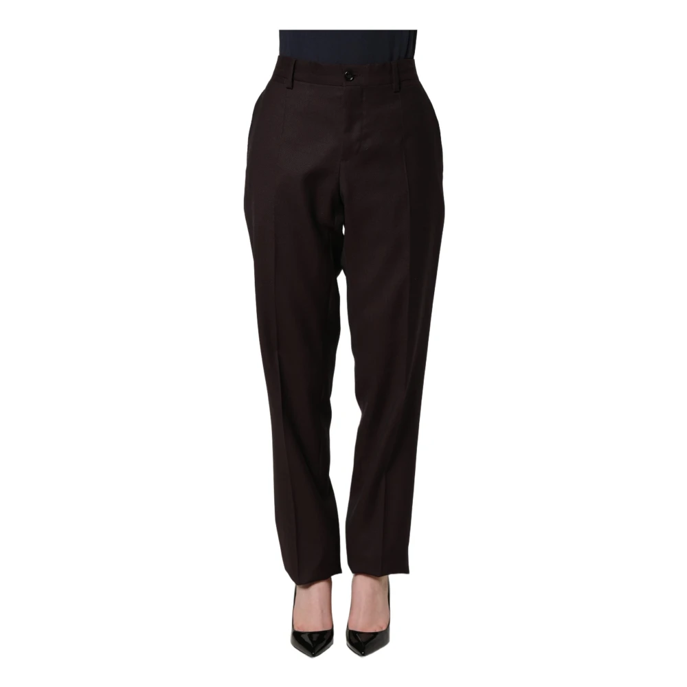 Dolce & Gabbana Dress Trousers - Female - Straight Trousers - Brown - L - Trousers