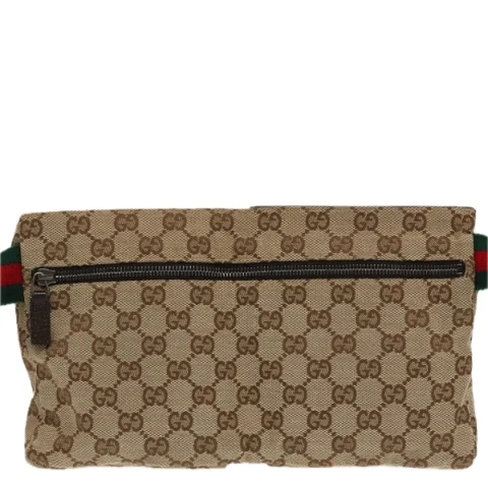 Gucci Vintage Pre-owned Canvas gucci-bags Beige Dames