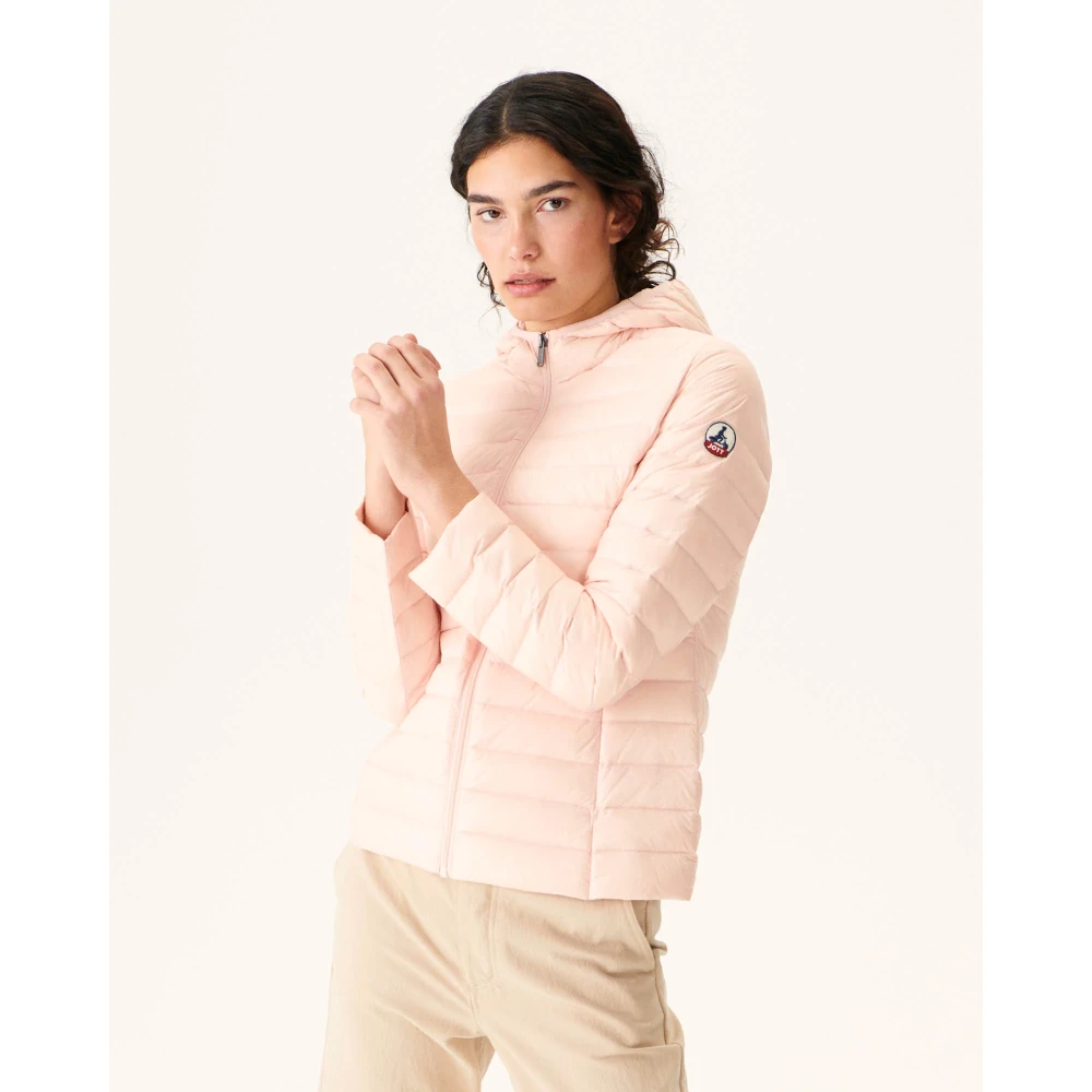 Jott Cloe Gewatteerde Jas met Capuchon Pink Dames