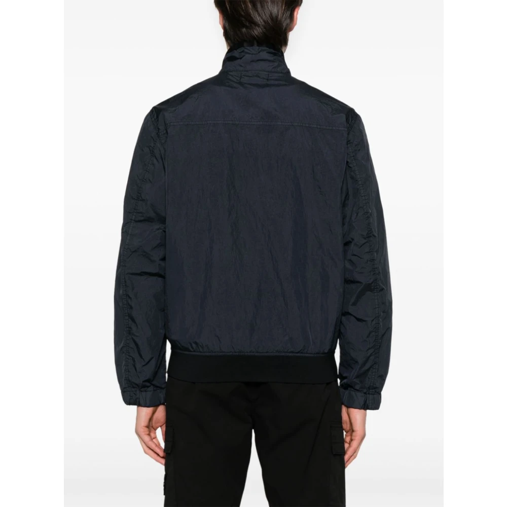 Stone Island Blauwe Nylon Bomberjack Blue Heren
