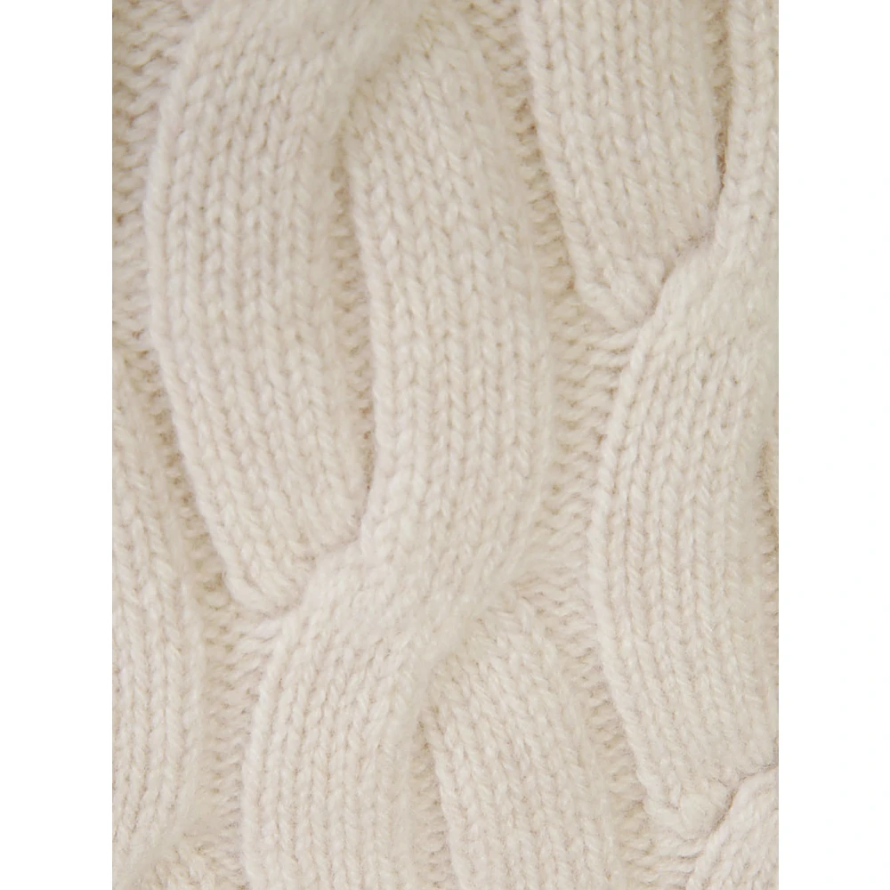 Zanone Crème Kabelgebreide Coltrui Beige Heren
